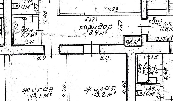 1/2 доля в праве собственности на квартиру в г. Гомеле, площадью 61.6м²