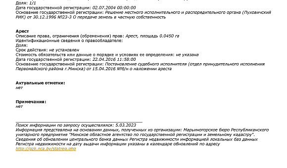 Земельный участок в СТ «Физтех» (Пуховичский район), площадью 0.0450 га Земельный участок в СТ «Физтех» (Пуховичский район), площадью 0.0450 га