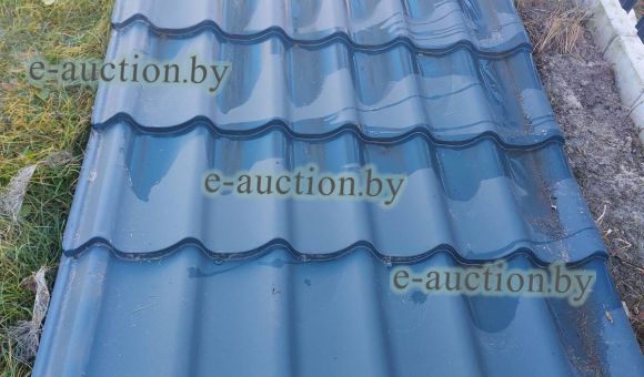 Лист металлочерепицы для кровли 600*120 мм, цвет графит