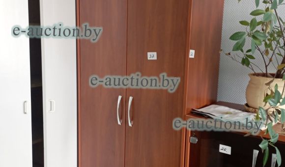 Шкаф офисный цвета темный орех (222х80х45) №37