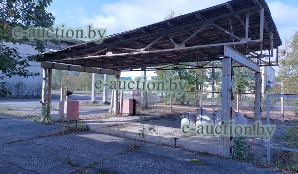 Навес с ограждением стоянки вблизи г. Мозыря, площадью 90.0м²
