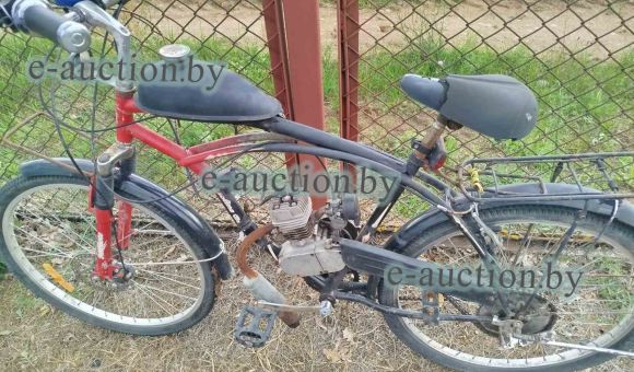 Велосипед с подвесным двигателем.