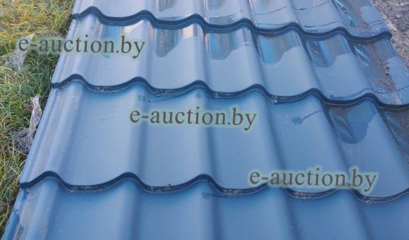 Отрезанный лист металлочерепицы для кровли 41*120 мм, цвет графит