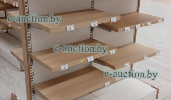 Стеллаж двойной с деревянными полками